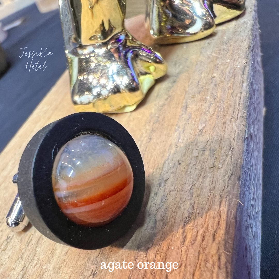 Bouton de manchettes en bois