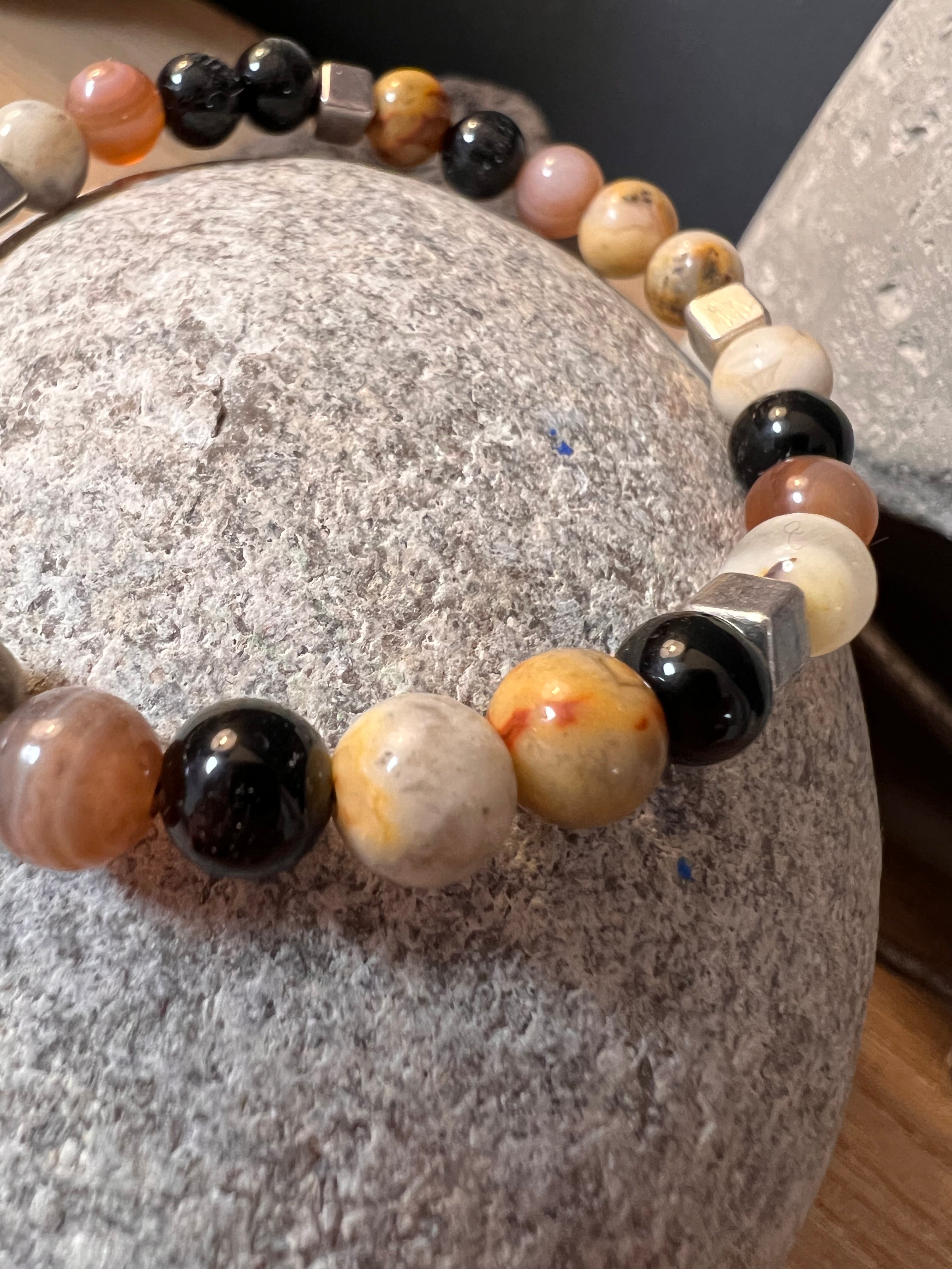 Bracelet Agate Indienne Pierre Naturelle 8mm Qualité AA - bracelet Bracelet Agate Indienne Pierre Naturelle 8mm Qualité AA - bracelet
